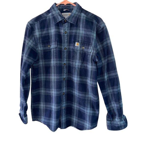 Carhartt Mens Shirt Size Small Blue Original Fit Long Sleeve Button Down - Picture 1 of 9
